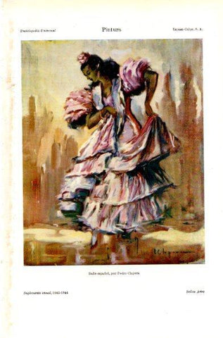 LAMINA V29512: Baile español por Pedro Clapera