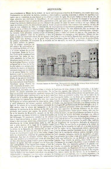 LAMINA V29497: Muralla romana de Barcelona reconstruccion de las torres