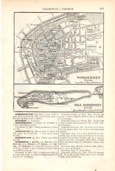LAMINA V29417: Plano de Norderney e Isla Norderney