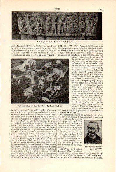 LAMINA V29404: Noe y sus hijos por Poussin