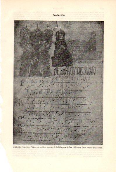LAMINA V29451: Pagina de un libro de coro de la Colegiata de San Isidoro, Leon