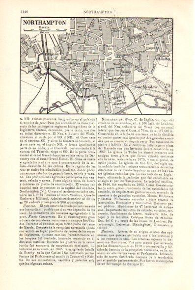 LAMINA V29430: Mapa de Northampton