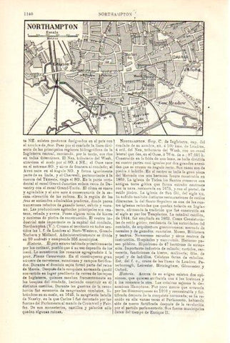 LAMINA V29430: Mapa de Northampton