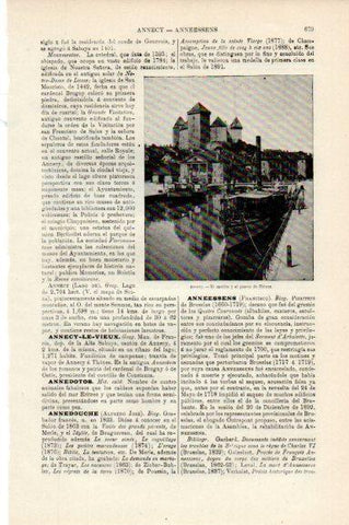 LAMINA V30780: Castillo y puerto de Thioux en Annecy