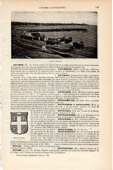LAMINA V30793: Puerto de Antibes, Francia