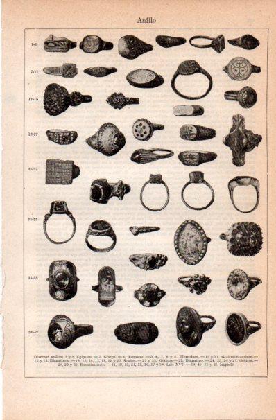 LAMINA V30817: Diversos anillos