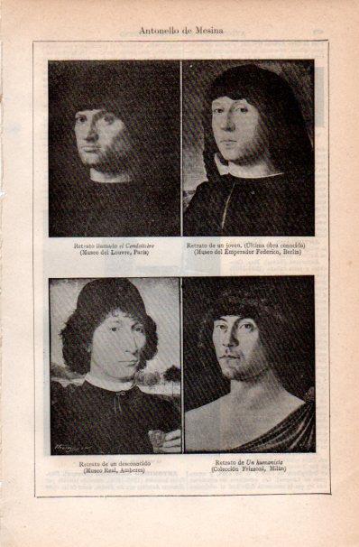 LAMINA V30811: Retratos por Antonello de Mesina