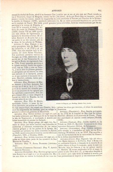 LAMINA V30809: Antonio de Borgoña por Memling