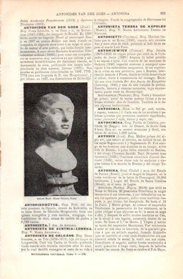 LAMINA V30808: Busto de Antonia Mayor