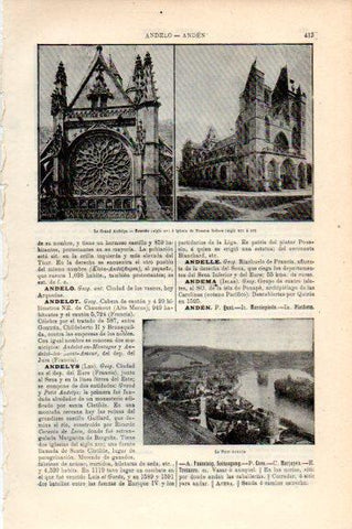 LAMINA V30740: Iglesia de Nuestra Señora en Le Grand Andelys