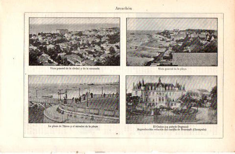 LAMINA V30906: Vistas de Arcachon, Francia