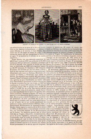 LAMINA V30845: Aldeana, traje y pastores de Appenzell, Suiza