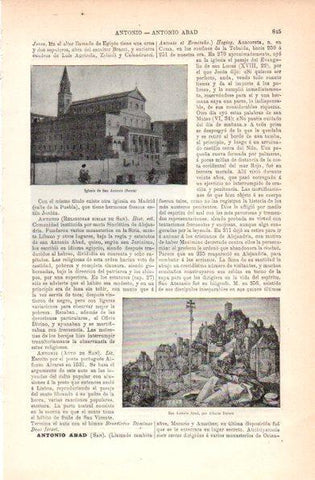 LAMINA V30827: San Antonio Abada por Alberto Durero
