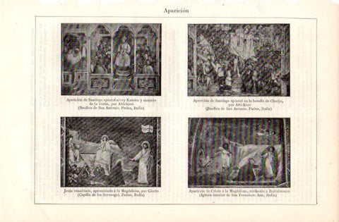 LAMINA V30858: Aparicion por Atichieri Giotto y Buffalmacco