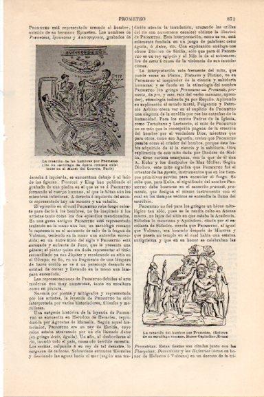 LAMINA V30555: La creacion de los hombres por Prometeo
