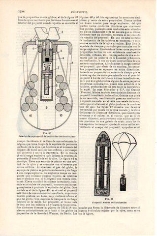 LAMINA V30566: Interior de un proyectil de bombardeo