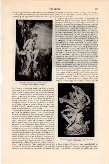 LAMINA V30554: Prometeo encadenado por Moreau y por Nicolas S. Adam