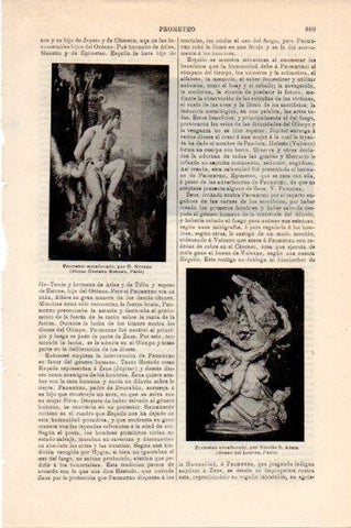 LAMINA V30554: Prometeo encadenado por Moreau y por Nicolas S. Adam