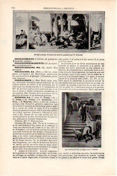 LAMINA V30548: El hijo prodigo por P. Girardet