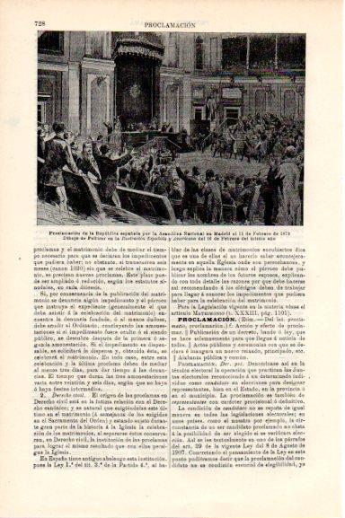 LAMINA V30544: Proclamacion de la Republica española en la Asamblea Nacional 1873 por Pellicer