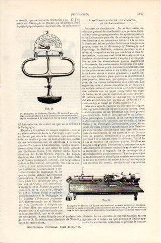 LAMINA V30576: Dinamometro de Cheron y Verdin y Ergografo de Mosso