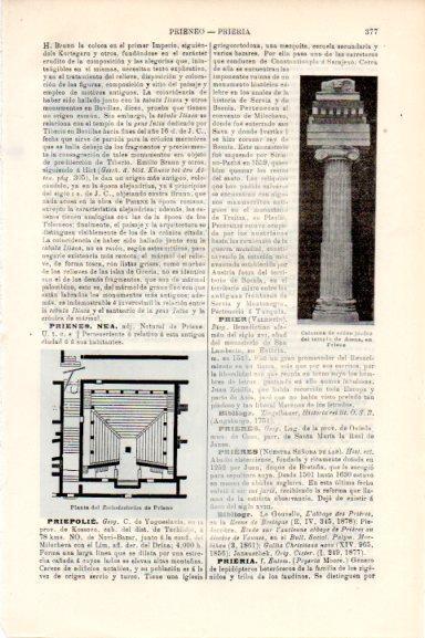 LAMINA V30518: Columna jonica del templo de Atena en Priene