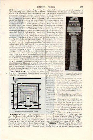 LAMINA V30518: Columna jonica del templo de Atena en Priene
