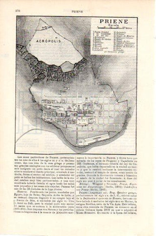 LAMINA V30517: Plano de Priene, Grecia