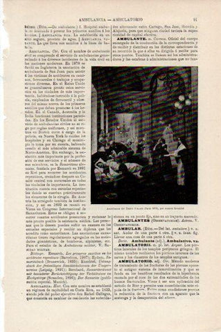 LAMINA V30595: Ambulancia del Teatro Frances por A. Brouillet