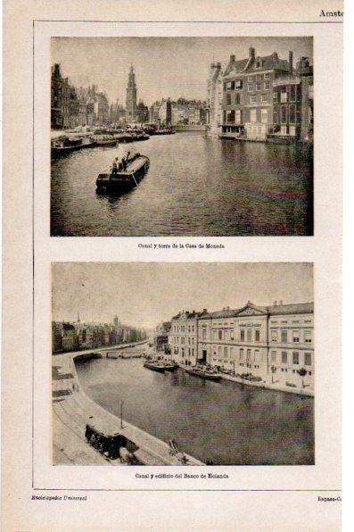 LAMINA V30677: Casa de la moneda y Banco de Holanda en Amsterdam