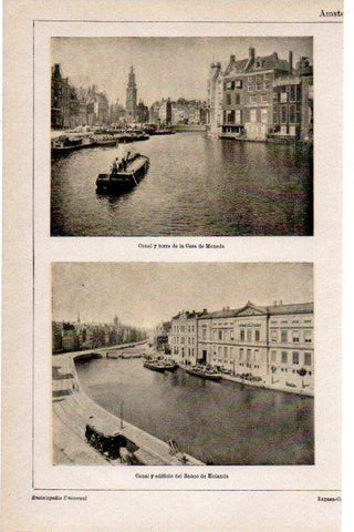 LAMINA V30677: Casa de la moneda y Banco de Holanda en Amsterdam