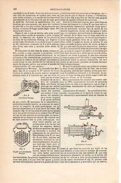 LAMINA V30636: Ametralladora Montigny y Nordenfelt