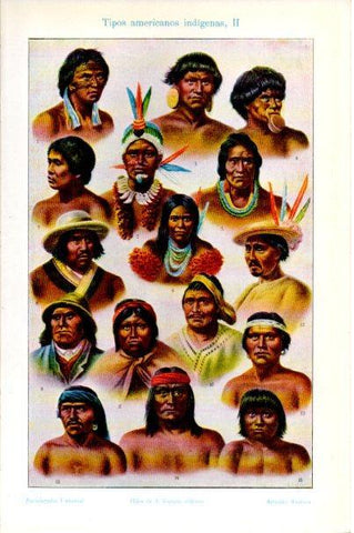LAMINA V30634: Tipos americanos indigenas II