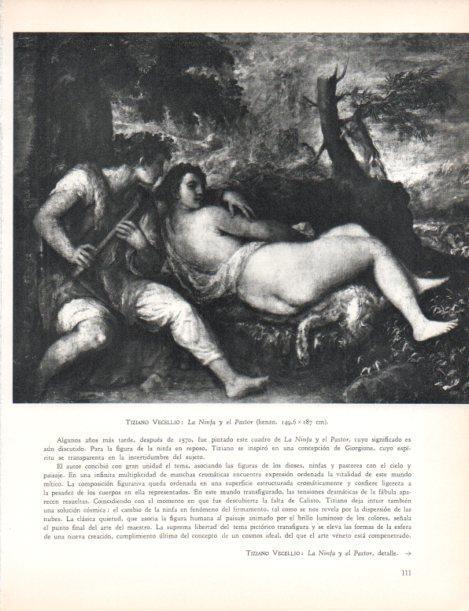 LAMINA V30459: La Ninfa y el Pastor por Tiziano