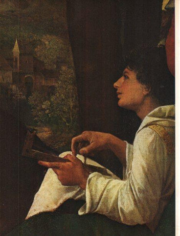 LAMINA V30453: Los Tres Filosofos, detalle por Giorgio da Castelfranco