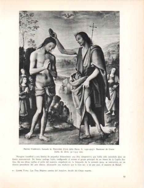 LAMINA V30450: Bautismo de Cristo por El Perugino