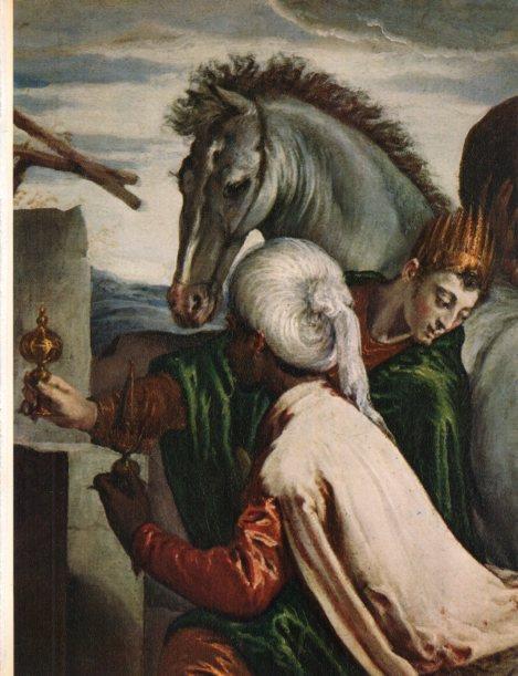 LAMINA V30464: Adoracion de los Magos, detalle por Jacopo Bassano