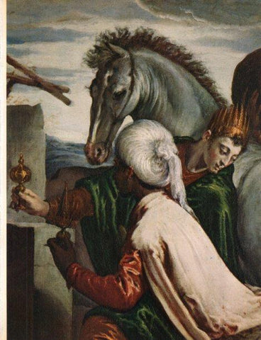 LAMINA V30464: Adoracion de los Magos, detalle por Jacopo Bassano