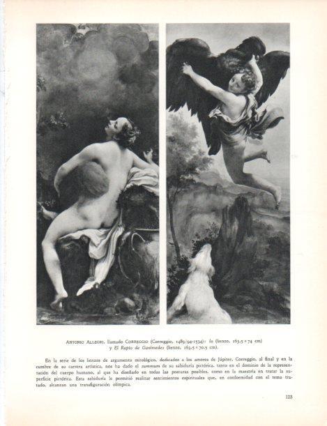 LAMINA V30465: El Rapto de Ganimedes por Correggio