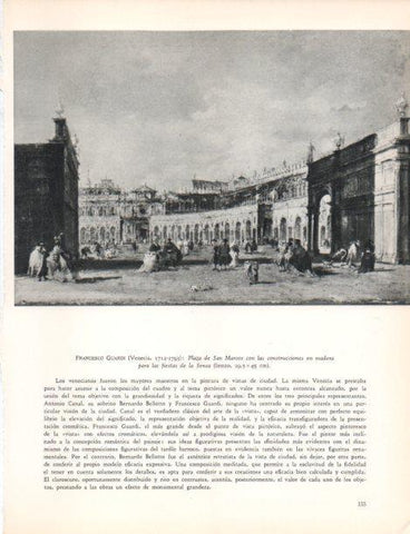 LAMINA V30481: Plaza de San Marcos con las construcciones de madera por Francesco Guardi