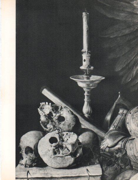 LAMINA V30477: Alegoria de la caducidad, detalle por Antonio Pereda