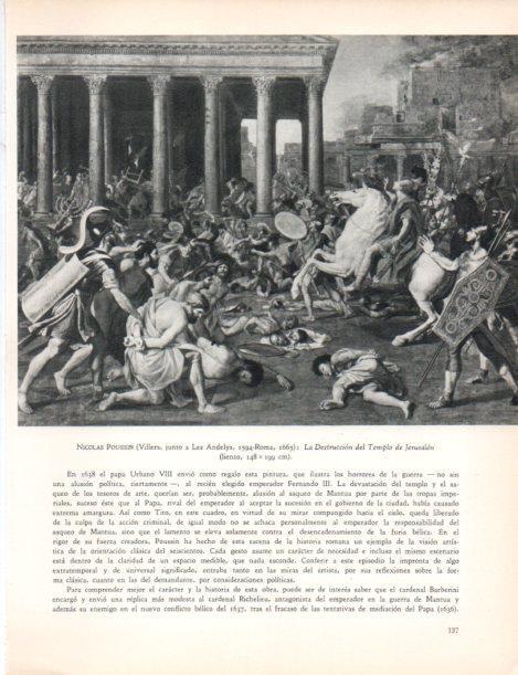 LAMINA V30472: La Destruccion del Templo de Jerusalen por Nicolas Pousin