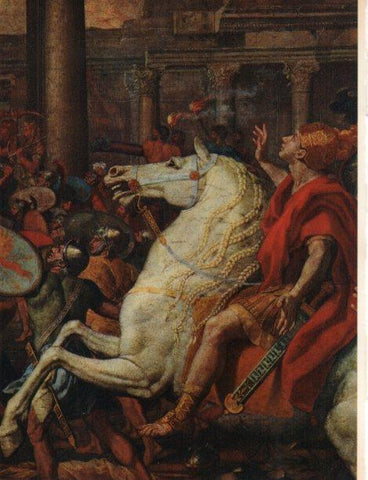 LAMINA V30471: La Destruccion del Templo de Jerusalen, detalle por Nicolas Pousin