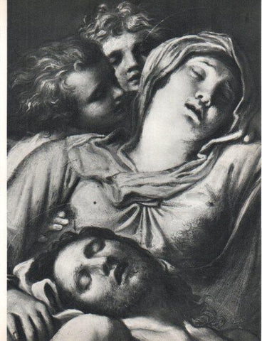 LAMINA V30468: Piedad, detalle por Annibale Carracci