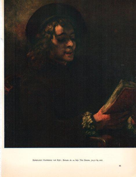 LAMINA V30444: Retrato de su hijo por Rembrandt