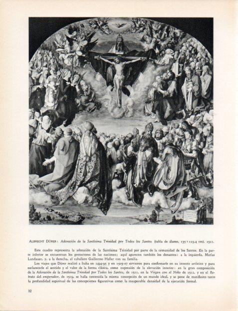LAMINA V30419: Adoracion de la Santisima Trinidad por Todos los Santos por Albrecht Durer