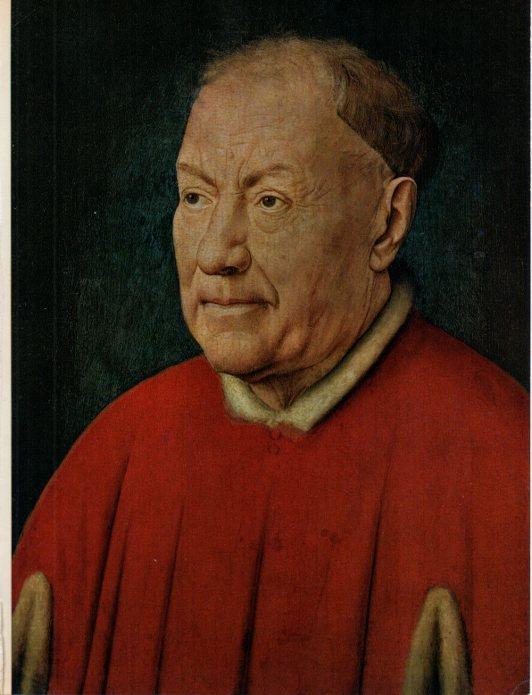 LAMINA V30412: Retrato del cardenal Albergati por Jan van Eyck