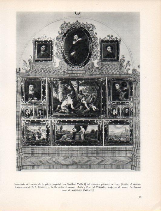 LAMINA V30411: Tabla Q volumen 1º inventario pintado de la colecccion de Carlos VI por Storffer