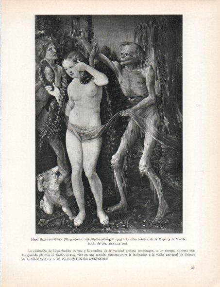 LAMINA V30423: Las tres edades de l Mujer y la Muerte por H. Baldung Grien