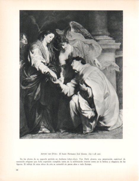 LAMINA V30437: El beato Hermano Jose por Anton van Dyck